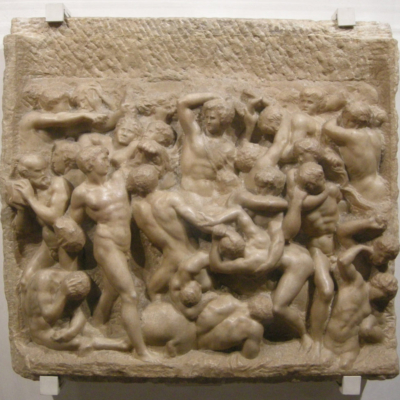 Michelangelo. The Battle of the Centaurs. 1492